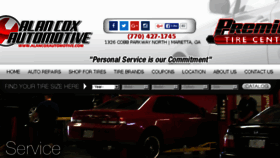 What Alancoxautomotive.com website looked like in 2016 (8 years ago)