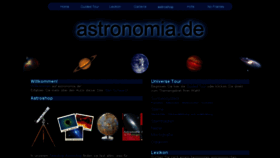 What Astronomia.de website looked like in 2016 (10 years ago)