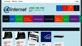 What Allinternet.com.au website looked like in 2016 (8 years ago)