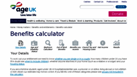 What Ageuk.entitledto.co.uk website looked like in 2016 (8 years ago)