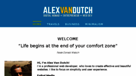 What Alexbohemian.com website looked like in 2016 (8 years ago)