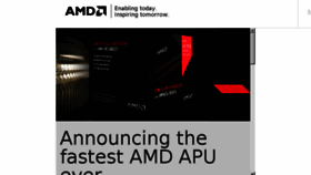 What Amd.com website looked like in 2016 (8 years ago)