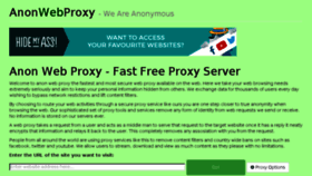 What Anonwebproxy.com website looked like in 2016 (9 years ago)