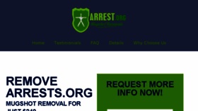 What Arrest.org website looked like in 2016 (8 years ago)