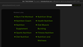 What Aboutworkout.com website looked like in 2016 (8 years ago)