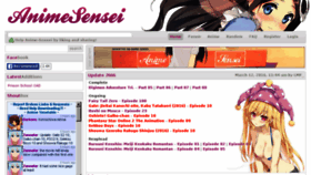 What Anime-sensei.net website looked like in 2016 (8 years ago)