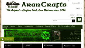 What Arancrafts.com website looked like in 2016 (8 years ago)