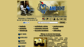 What Anident.pl website looked like in 2016 (8 years ago)