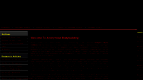 What Anonymousbodybuilding.com website looked like in 2011 (12 years ago)