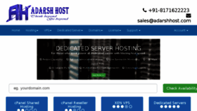 What Adarshhost.com website looked like in 2016 (8 years ago)