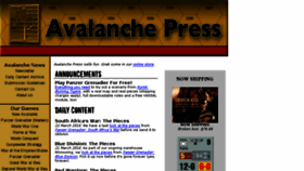 What Avalanchepress.com website looked like in 2016 (8 years ago)