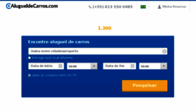 What Alugueldecarros.com website looked like in 2016 (8 years ago)