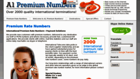 What A1premiumnumbers.com website looked like in 2016 (8 years ago)