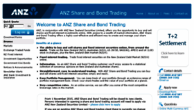 What Anzshareandbondtrading.co.nz website looked like in 2016 (8 years ago)