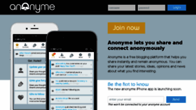 What Anonyme.com website looked like in 2016 (8 years ago)