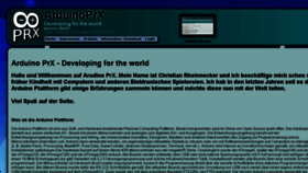 What Arduinoprx.de website looked like in 2016 (8 years ago)