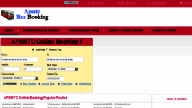 What Apsrtcbusbooking.com website looked like in 2016 (8 years ago)