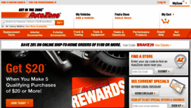 What Autozone.com website looked like in 2016 (8 years ago)