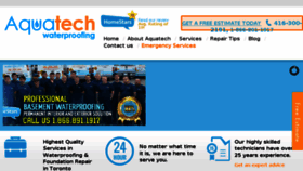 What Aquatech-waterproofing.ca website looked like in 2016 (8 years ago)