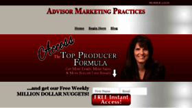 What Advisormarketingpractices.com website looked like in 2016 (8 years ago)