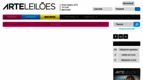 What Arteleiloes.com website looked like in 2016 (8 years ago)