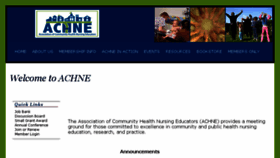 What Achne.org website looked like in 2016 (8 years ago)