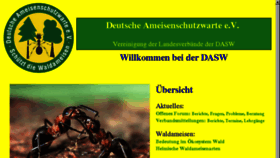 What Ameisenschutzwarte.de website looked like in 2016 (8 years ago)