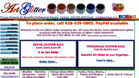 What Artglitter.com website looked like in 2016 (8 years ago)