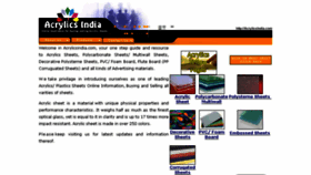 What Acrylicsindia.com website looked like in 2016 (8 years ago)