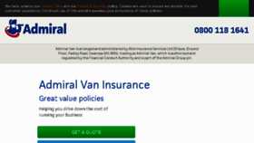 What Admiralvan.co.uk website looked like in 2016 (8 years ago)