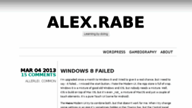 What Alexrabe.de website looked like in 2016 (8 years ago)