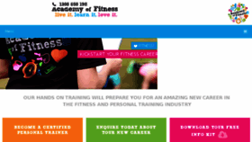 What Academyoffitness.com.au website looked like in 2016 (8 years ago)
