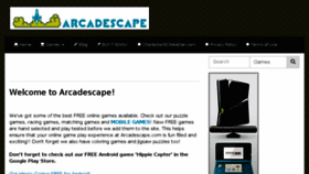 What Arcadescape.com website looked like in 2016 (8 years ago)