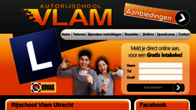 What Autorijschoolvlam.nl website looked like in 2016 (8 years ago)