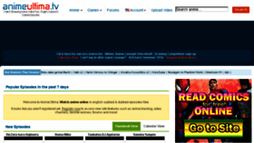 What Animeultima.tv website looked like in 2016 (9 years ago)