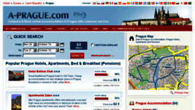 What A-prague.com website looked like in 2016 (8 years ago)
