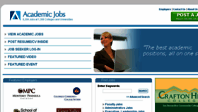 What Academicjobs.net website looked like in 2016 (8 years ago)