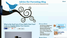 What Advice4parenting.com website looked like in 2016 (8 years ago)