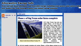 What Alt-energy.info website looked like in 2016 (8 years ago)