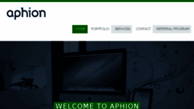 What Aphion.com website looked like in 2016 (8 years ago)