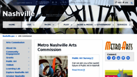What Artsnashville.org website looked like in 2016 (8 years ago)