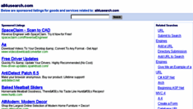 What All4usearch.com website looked like in 2016 (8 years ago)