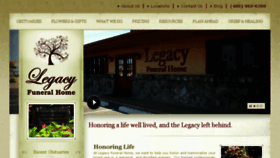 What Azlegacyfuneralhome.com website looked like in 2016 (8 years ago)
