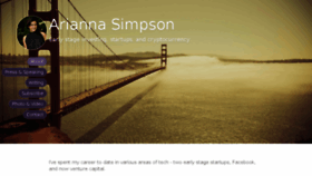 What Ariannasimpson.com website looked like in 2016 (8 years ago)
