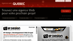What Agenceswebduquebec.com website looked like in 2016 (8 years ago)