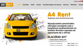 What A4rent.pl website looked like in 2016 (8 years ago)