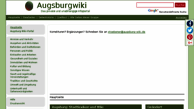 What Augsburgwiki.de website looked like in 2016 (8 years ago)