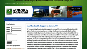 What Auroralocksmiths.biz website looked like in 2016 (8 years ago)