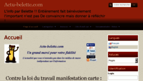 What Actu-belette.com website looked like in 2016 (8 years ago)