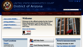 What Azb.uscourts.gov website looked like in 2016 (8 years ago)
